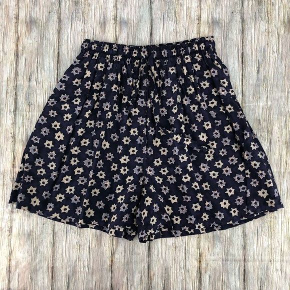 90’s The Limited Star Print High Rise Elastic Waist Pull On Shorts size XS